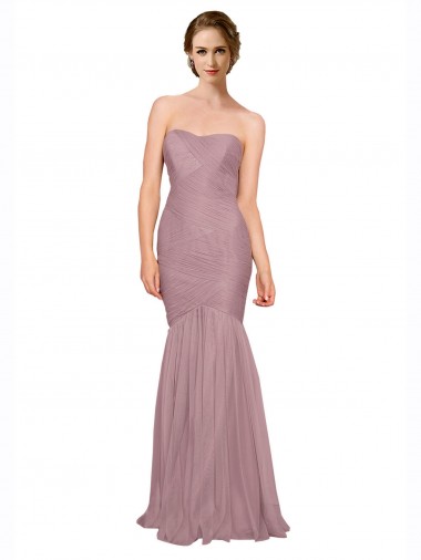 Mermaid Strapless Long Bridesmaid Dress Bolton