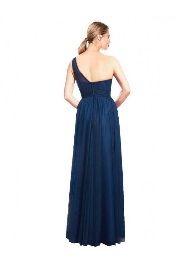 Black A-Line One Shoulder Long Bridesmaid Dress / Evening Dress Bolton
