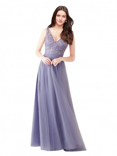 V-Back A-Line Sweetheart Sleeveless Long Formal Dress / Bridesmaid Dress Bolton