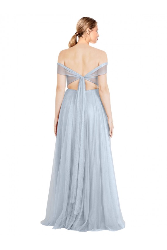 Light Sky Blue A-Line Strapless Long Evening Dress / Bridesmaid Dress Bolton