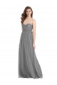 Slate Grey A-Line Sweetheart Long Bridesmaid Gown Bolton