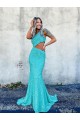 Shown Color Mermaid One Shoulder Sweep Train Prom Dresses Bolton