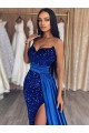 Royal Blue Sheath Sweetheart Sweep Train Prom Dresses Bolton