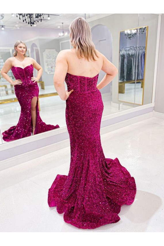 Shown Color Sheath Sweetheart Sweep Train Evening Dress Bolton