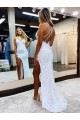 Shown Color Sheath V-Neck Long Prom Dress / Evening Dress Bolton