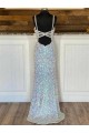 Sheath V-Neck Sweep Train Evening Gown / Prom Dress Bolton