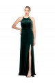 Keyhole Back Dark Green A-Line Jewel Neck Long Prom Dress / Bridesmaid Dress Bolton