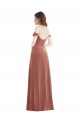Cinnamon Rose A-Line Off the Shoulder Long Semi Formal Evening Dress / Prom Dress / Bridesmaid Dress Bolton