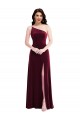 Burgundy Trumpet One Shoulder Long Black Tie Evening Dress / Prom Dress / Bridesmaid Dress Bolton