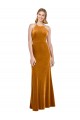 Open Back Gold A-Line High Neck Long Formal Evening Gown / Prom Dress / Bridesmaid Dress Bolton