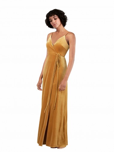 V-Back Gold Column V-Neck Long Black Tie Evening Gown / Prom Dress / Bridesmaid Dress Bolton