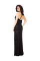 Open Back Black A-Line Cowl Neck Long Bridesmaid Dress Bolton